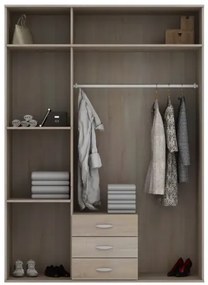 Šatníková skriňa Ozyrys 150 cm, biela