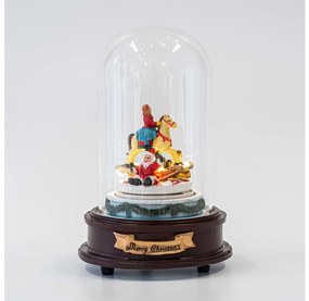 LED Vianočná pohyblivá dekorácia s hudbou 8xLED/3xAAA teplá biela