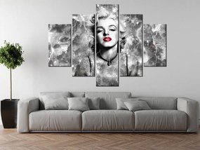Gario Obraz s hodinami Elektrizujúca Marilyn Monroe - 5 dielny Rozmery: 150 x 105 cm