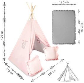 Detský stan típí Nukido NK-406 - svetloružový