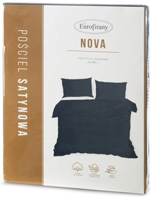 SATÉNOVÉ OBLIEČKY NOVA3 200X220 CM, 2 KS 70X80 CM TMAVOMODRÉ