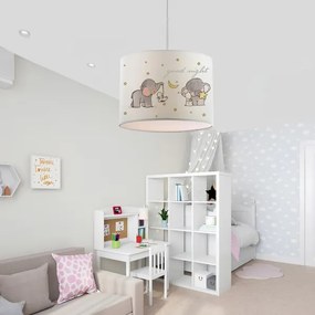 Detský luster CANDY 1xE27/40W/230V biela/béžová