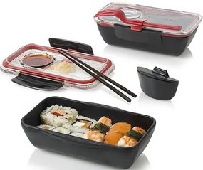 Lunch box  BLACK-BLUM Bento, 500ml, čierný/ červený