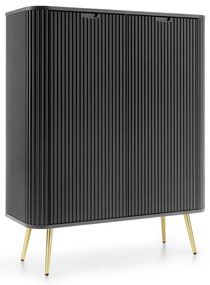 Zova vysoká komoda (K103) do obývačky, čierna