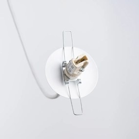 Závesné svietidlo Brina, 3x sklenené/biele kovové tienidlo