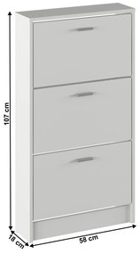 Botník (skrinka na topánky) Mobby  13 (biela). Vlastná spoľahlivá doprava až k Vám domov. 1065340