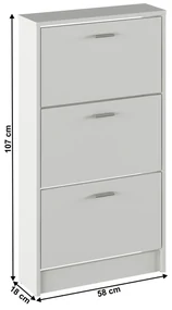 Botník (skrinka na topánky) Mobby  13 (biela). Vlastná spoľahlivá doprava až k Vám domov. 1065340