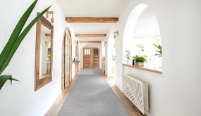 Timzo, Behúň na mieru Nature platina, šíre 40 cm, šedá, chodba / predsieň