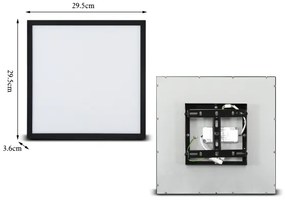 Brilagi - LED Stropné svietidlo SLIMFRAME LED/25W/230V 30x30 cm čierna