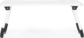 Stojan na notebook skladací nočný stolík 60x40 cm biely ModernHome