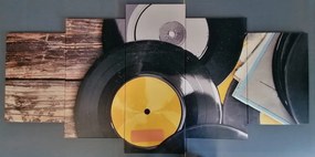 5-dielny obraz staré platne gramofónu Varianta: 200x100