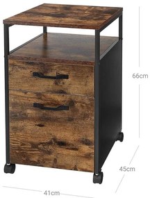 VASAGLE Kartotéka s 2 zásuvkami OFC71X