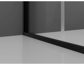 Mexen Exo, skladacie dvere do otvoru 70x200 cm, 6mm číre sklo, čierny profil, 816-070-000-70-00