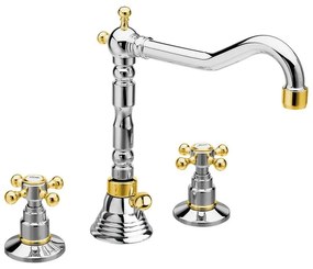 Umývadlová batéria v lesklej strieborno-zlatej farbe Antea - Sapho