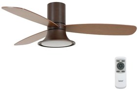 Lucci Air 210663 - LED Stmievateľný ventilátor FLUSSO 1xGX53/18W/230V hnedá + DO