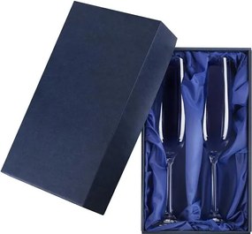 Darčeková krabička modrý satén na sektové poháre Celebration 210 ml