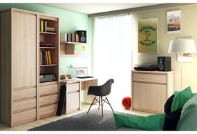 Tempo Kondela Vešiaková skriňa 4D1S, dub sonoma, NORTY TYP 2