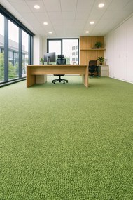 Tapibel, Metrážny koberec Cobalt SDN 64073 - AB zelený, záťažový, na mieru, šíře 4m, zelená, ab (mriežka), chodba / predsieň