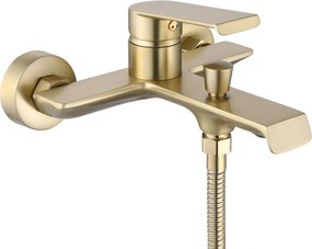 Rea Hass, vaňová batéria s ručnou sprchovou súpravou, zlatá matná, REA-B7100