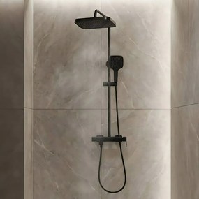 Rea Arlo, sprchový set s vaňovou výlevkou, čierna matná, REA-P7440