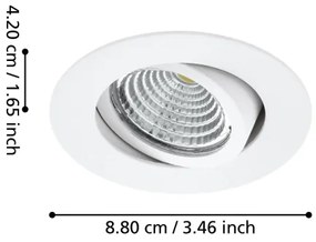 Eglo 33391 - SADA 3xLED Stmievateľné svietidlo SALICETO 3xLED/6W/230V biela
