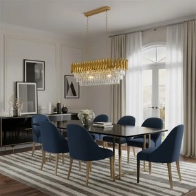 Brilagi - Luster na reťazi ECLIPSE 10xE14/10W/230V 78x28 cm zlatý