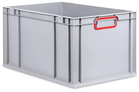 Sada 3 kusov - Eurobox Next Gen 2.0 - Stohovateľná nádoba s uzavretými rukoväťami - Červená - 600 x 400 x 320 mm