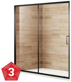 Sprchové dvere Patio 140X195 čierna profil