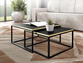 Konferenčný stolík Loftiko čierna/zlatá