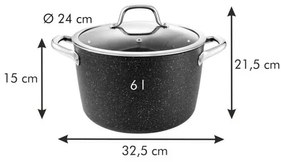 Tescoma Hrniec PRESIDENT Stone s pokrievkou, 6 l
