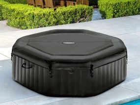 Nafukovacia osemhranná jacuzzi, hydromasážna pre 4 osoby, 180x71 cm, prémiové príslušenstvo, INTEX