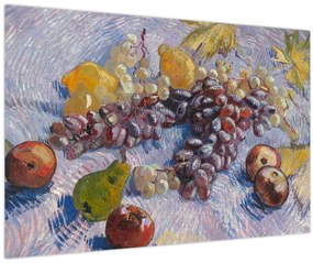 Obraz - Vincent van Gogh, Grapes, Lemons, Pears, and Apples, reprodukcia (90x60 cm)