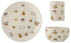 Bloomingville Keramický jedálenský set Agnes White – 3 ks
