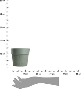 PLASTOVÝ KVETINÁČ SILVA LINE 16X14 CM MÄTOVÁ
