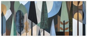 Obraz - Prírodná geometrická abstrakcia II. (120x50 cm)