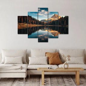 Obraz - Alpy, Taliansko, Dolomity, Lago Antorno (150x105 cm)