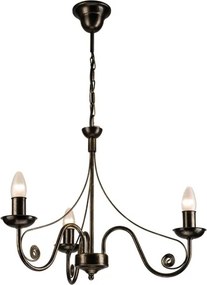 BRILAGI - LED Luster na reťazi STEFANO 3xE14/40W/230V čierna patiny