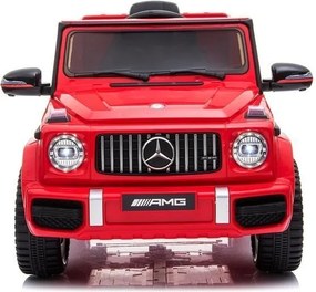 LEAN CARS Elektrické autíčko Mercedes G63 AMG červené, LED, MP3