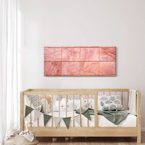 Obraz - Ružové, mramorované dlaždice (120x50 cm)