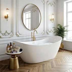 Rea Ferrano, akrylátová voľne stojaca 180x80x74,5 cm, biela lesklá, REA-W0098