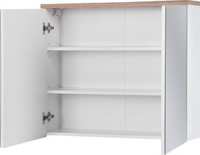 Comad Zrkadlová skrinka bez osvetlenia Bali White 80 biela/dub wotan