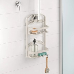 Sivá závesná plastová kúpeľňová polička – Metaltex