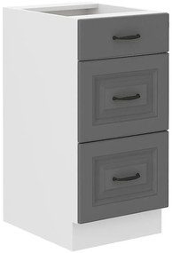 Kuchynská skrinka Stilo dustgrey/biela 40D 3S BB