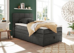 XXXLutz BOXSPRINGOVÁ POSTEĽ, 120/200 cm, antracitová MID.YOU - Online Only spálne - 002220032503