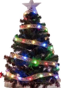 KIK KX5251 Vianočná stuha zlatá 100 LED, 10 m multicolor