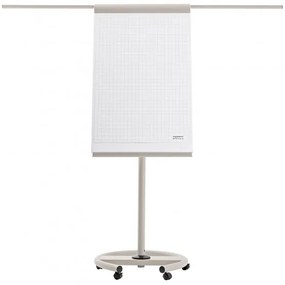 Flipchart Magnetoplan De Luxe 68 x 97 cm, mobilný, sivá / biela