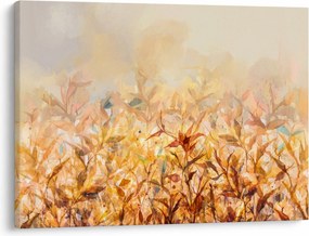 Obraz - Listy vo farbách jesene, olejomaľba (70x50 cm)