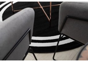 Koberec HAMPTON Ramka kruh čierny