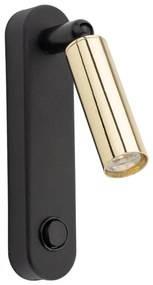 Nástenné bodové svietidlo ENZO 1xG9/8W/230V čierna/zlatá