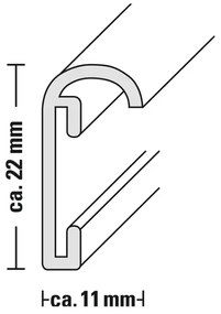 Hama rámček hliníkový DETROIT, čierna, 21x29,7 cm (formát A4)